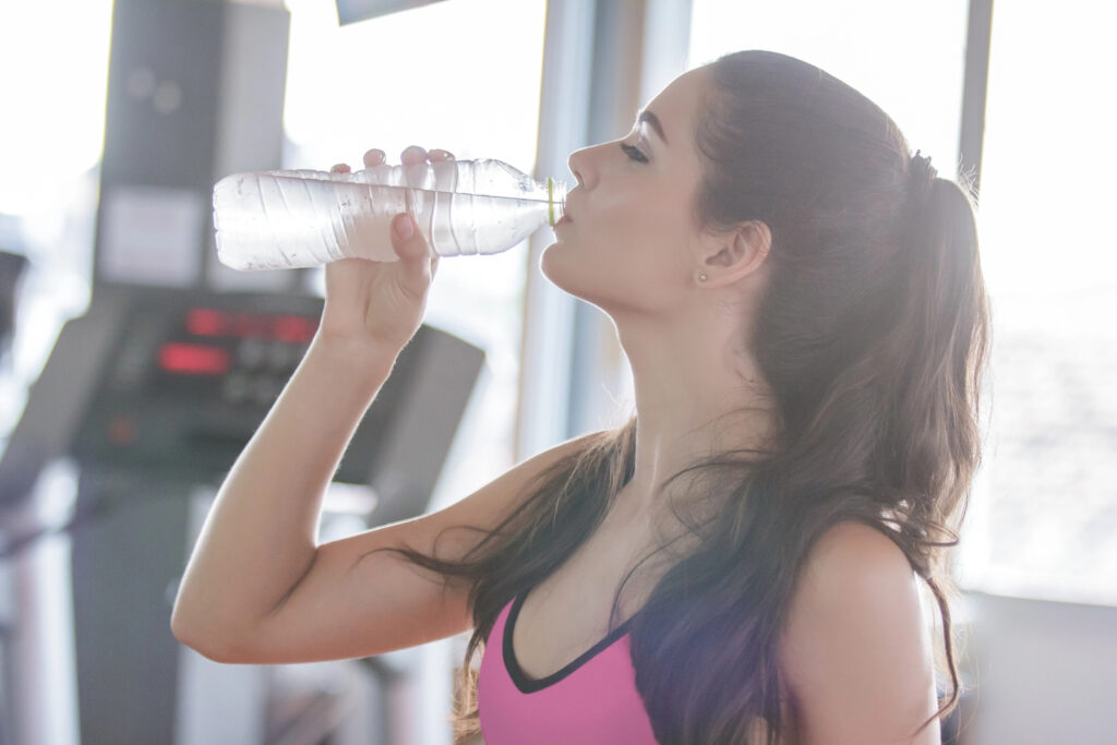 Woman drinking water